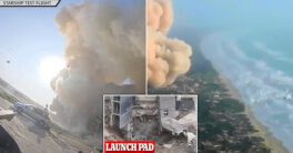Shocking images show Elon Musk's doomed Starship rocket spray debris